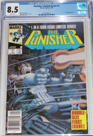 Punisher Limited Series 1 Cgc Graded 8.  5 Newsstand Upc Edition From Jan 1986