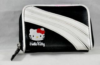 Sanrio Hello Kitty Black And White Wallet Gently Some Wear