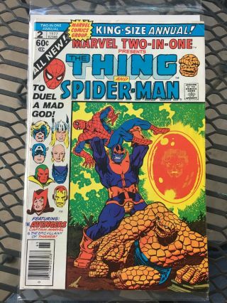 Marvel Two - In - One Annual 2 Marvel Comics 1977 Jim Starlin Thanos Avengers