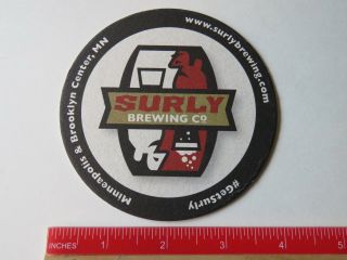 Beer Coaster SURLY Brewing Co Minneapolis,  MINNESOTR 1000s More in STORE 2