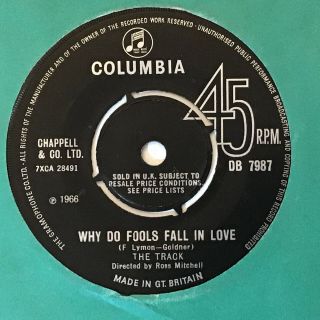 The Track Why Do Fools Fall In Love Columbia Uk 1966 Near 60s Pop 7 "