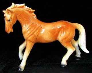 Vintage 8.  5 " Palomino Horse Porcelain Figurine - Yoko Boeki Japan