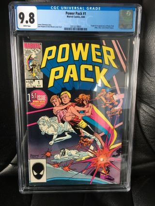 Power Pack 1 Cgc 9.  8 Nm/mt Marvel 1984 1st Appearance Key 1st Print