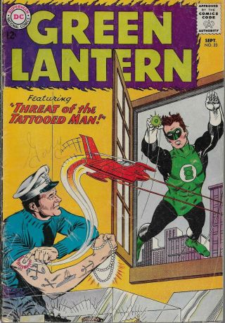 Dc (1963) Green Lantern 23 " Threat Of The Tattooed Man " - - 3.  0 Gd/vg