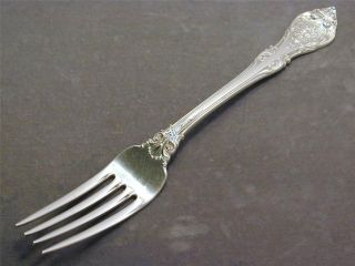 Gorham King Edward Sterling 7 3/4” Fork 1936 No Mono Floral Silver Massive M