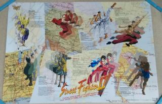 【rare】street Fighter 2 Move Poster One Sheet Capcom Fro:japan Eco:free