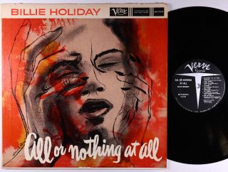 Billie Holiday - All Or Nothing At All Lp - Verve - Mg V - 8329 Mono Dg