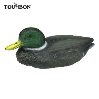 Tourbon Miniature Mallard Duck Decoy Wooden Carved Gear Keels Greenhead Small