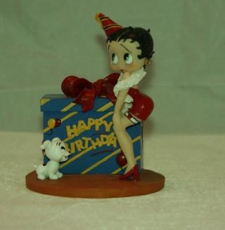 Vintage Betty Boop With Pudgy Happy Birthday Music Box & Gift Figurine