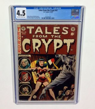 Tales From The Crypt 41 Cgc 4.  5 (classic Jack Davis Cover) Apr.  1954 Ec Comics