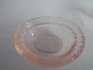 Miniature Pink Glass Hen on Nest Covered Salt Dip Dish 4