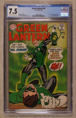 Green Lantern (1st Series Dc) 59 1968 Cgc 7.  5 0355295002