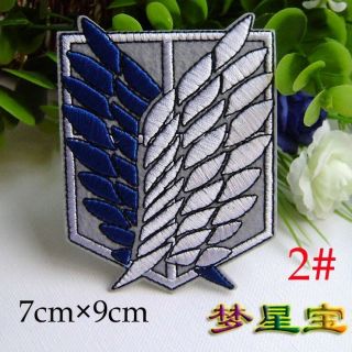 Attack On Titan Cosplay Scouting Legion Recon Corps Badge Patchs Embroidery Trac
