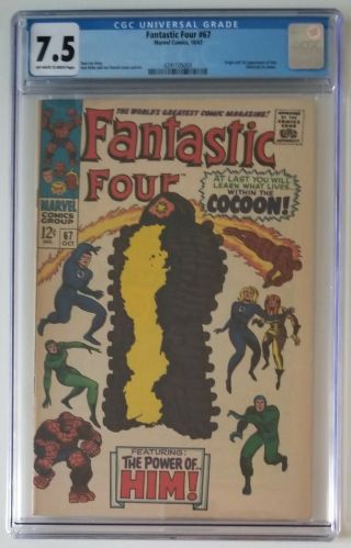 Fantastic Four 67 Cgc 7.  5 1st Adam Warlock As Him.  Off White To White Pages.