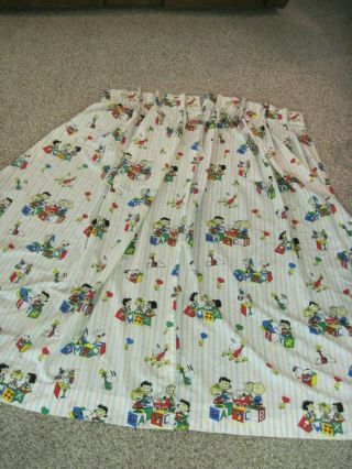 Snoopy / Peanuts Drapes Curtains 2 Panels 58 " Long 38 " Wide White