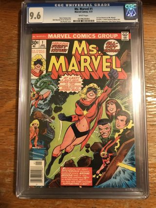 Ms.  Marvel 1 Cgc 9.  6 White Pages