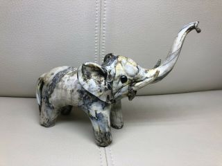 Elephant Figurine By Carrib Made In Philippines 5”