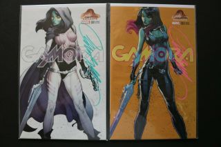 Gamora 1 J.  Scott Campbell Exclusive Covers A And B Signed With Coas Nm,