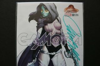 Gamora 1 J.  Scott Campbell Exclusive Covers A and B Signed With COAs NM, 4