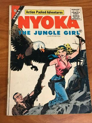 Nyoka The Jungle Girl 18 Charlton Comics 1956 Vg Headlights Cover