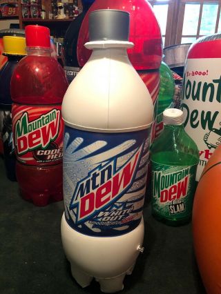 Mountain Dew White Out Inflatable Bottle Over 3’ Tall Holds Air Man Cave