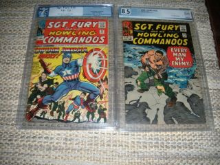 Sgt.  Fury 13 & 25 Cgc Pgx 7.  5 & 8.  5 (2 Books) Captain America App.