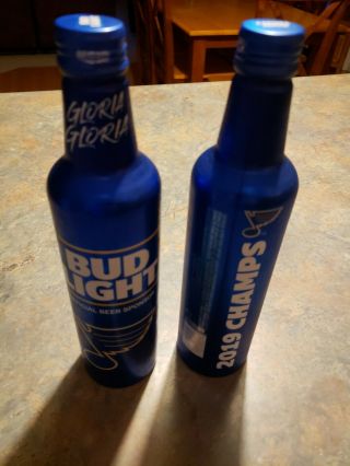 St.  Louis Blues 2019 Stanley Cup Champion Bud Light Gloria Edition Bottle