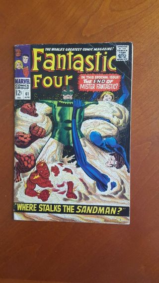 Fantastic Four 61 Marvel Comics ■ Silver Age The Sandman Jack Kirby