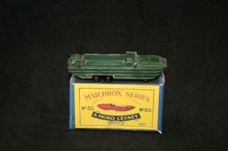 Matchbox Lesney Series Year 1958 Mb55 Army Duke Amphibian In Very Good Orig Cond