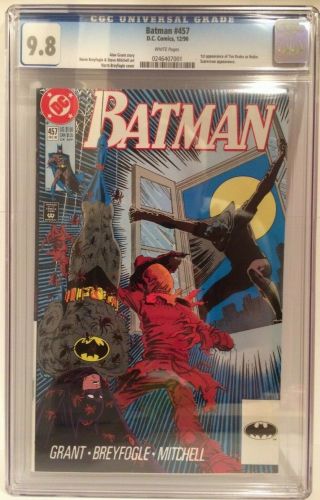 Batman 457 Cgc 9.  8 Nm/mt White Pages,  1st App Tim Drake As Robin,  1st Owner
