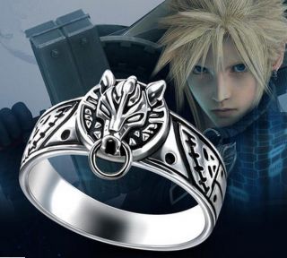 925 Silver Final Fantasy Vii Sephiroth Cloud Strife Ring Wolf Head