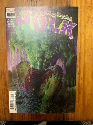 Immortal Hulk 1 - 1st Print Marvel Comics,  2018,  Alex Ross Cover,  Hard To Find