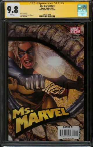 Ms.  Marvel (2006) 23 Cgc Ss 9.  8 Nm/mt Signed By Greg Horn