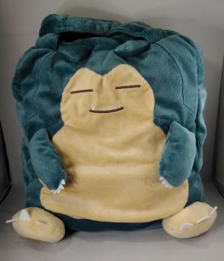 Banpresto Pokemon I Love Kabigon Snorlax Stuffed Plush Toy Tote Bag About 30cm