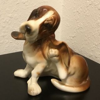 Vintage Norcrest Porcelain Basset Hound Boswell Dog Figurine