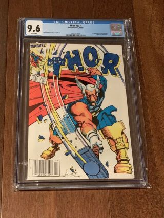 Mighty Thor 337 Cgc 9.  6 White Pages 1st Beta Ray Bill Newsstand Wp Gotg3 Hot