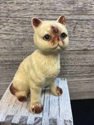 Vintage Bone China Creamy Cat Miniature Japan