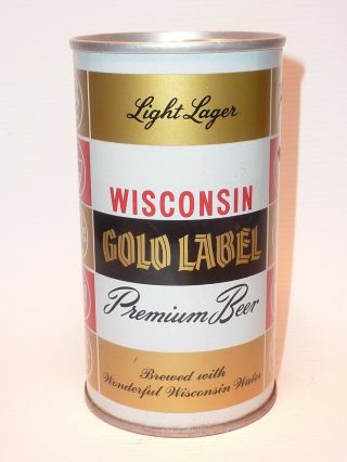 12oz Wisconsin Gold Label Premium Beer S.  S.  Pull Tab
