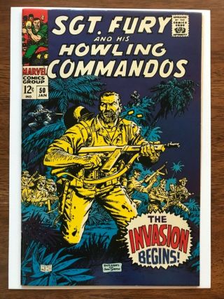 Sgt.  Fury.  50 Nm 9.  4 White Pages Perfect Spine Newstand Full Color