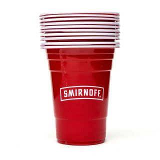 Smirnoff Plastic Cups 10 Pack 400ml Red festival Party Barbeque BBQ Home Bar Pub 4