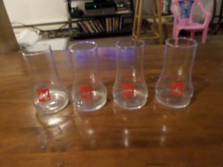 Vintage Set Of 4 7up The Uncola Glass Tumblers 1980 " S Pop Or Soda Glass Old