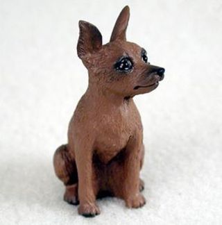 Miniature Pinscher (red) Tiny Ones Dog Figurine Statue Resin Pet Lovers