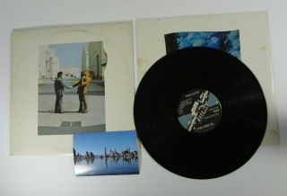 Pink Floyd - Wish You Were Here Lp Columbia Pc 33453 1975 Pressing W/ Postcard