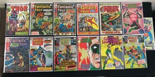 13 Silver Age Comics,  Bronze,  Thor,  Green Lantern,  Batman,  Superman,  Fantastic 4