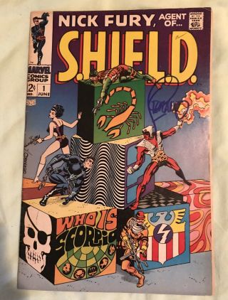 Marvel Nick Fury,  Agent Of Shield,  1 (vf) : Signed By Jim Steranko