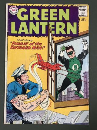 1963 Dc Green Lantern 23 Classic Tattooed Man Cover