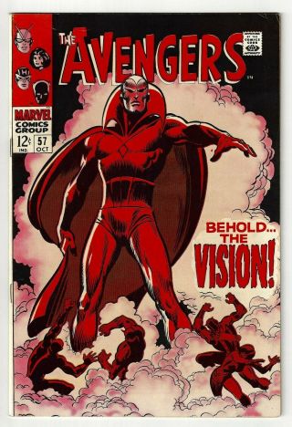 Avengers 57 1st Vision Very Fine (8.  0) Oct 1968 Marvel Endgame Comic Book 1