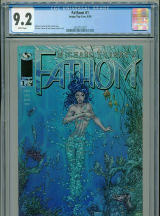 1998 Image Top Cow Fathom 1 Mermaid Michael Turner Cover Cgc 9.  2 White Box18