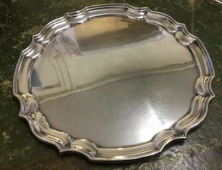 Silver Plate Decorative Round Tray / Salver,  Charles S.  Green & Co,  10” C1960’s