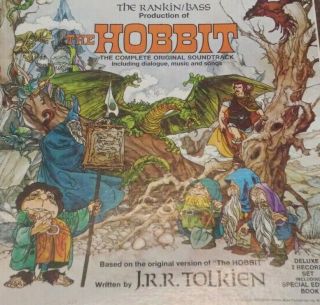 Vintage The Hobbit 1977 Tolkien 2 Vinyl Record Deluxe Box Set J.  R.  R.  Tolkien Bk. 7